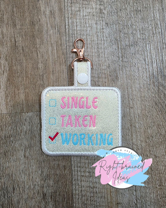 Frosted Valentine Inspired Working Flat Matte Pink And Flat Matte Blue On Sparkle White Vinyl Patch Tab