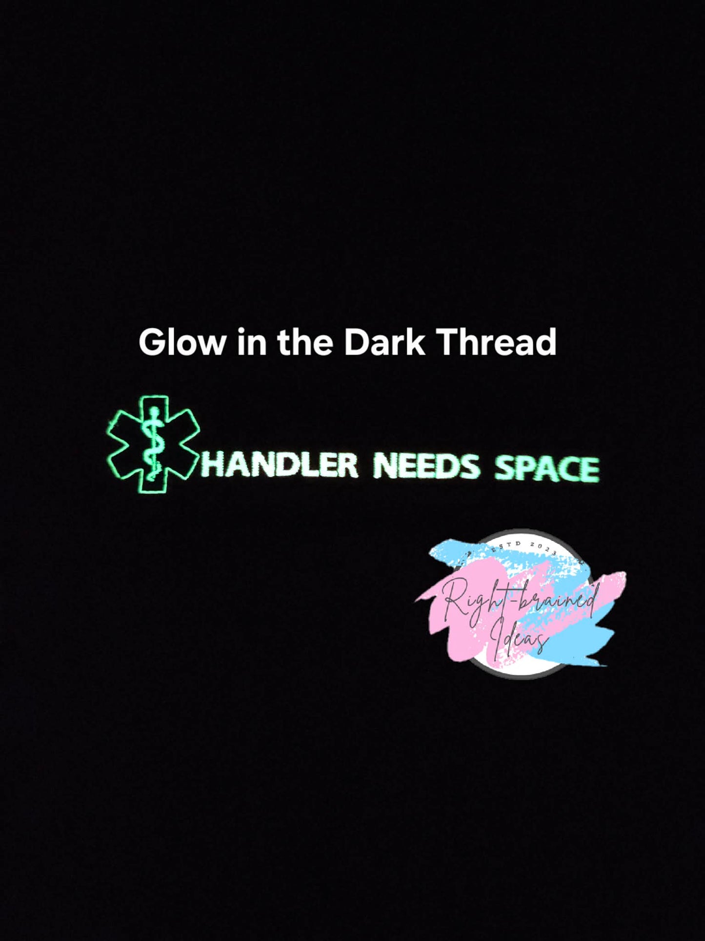 In Training Black And Glow-In-The-Dark White On Fuchsia Ottertex Canvas Double-sided Leash Wrap