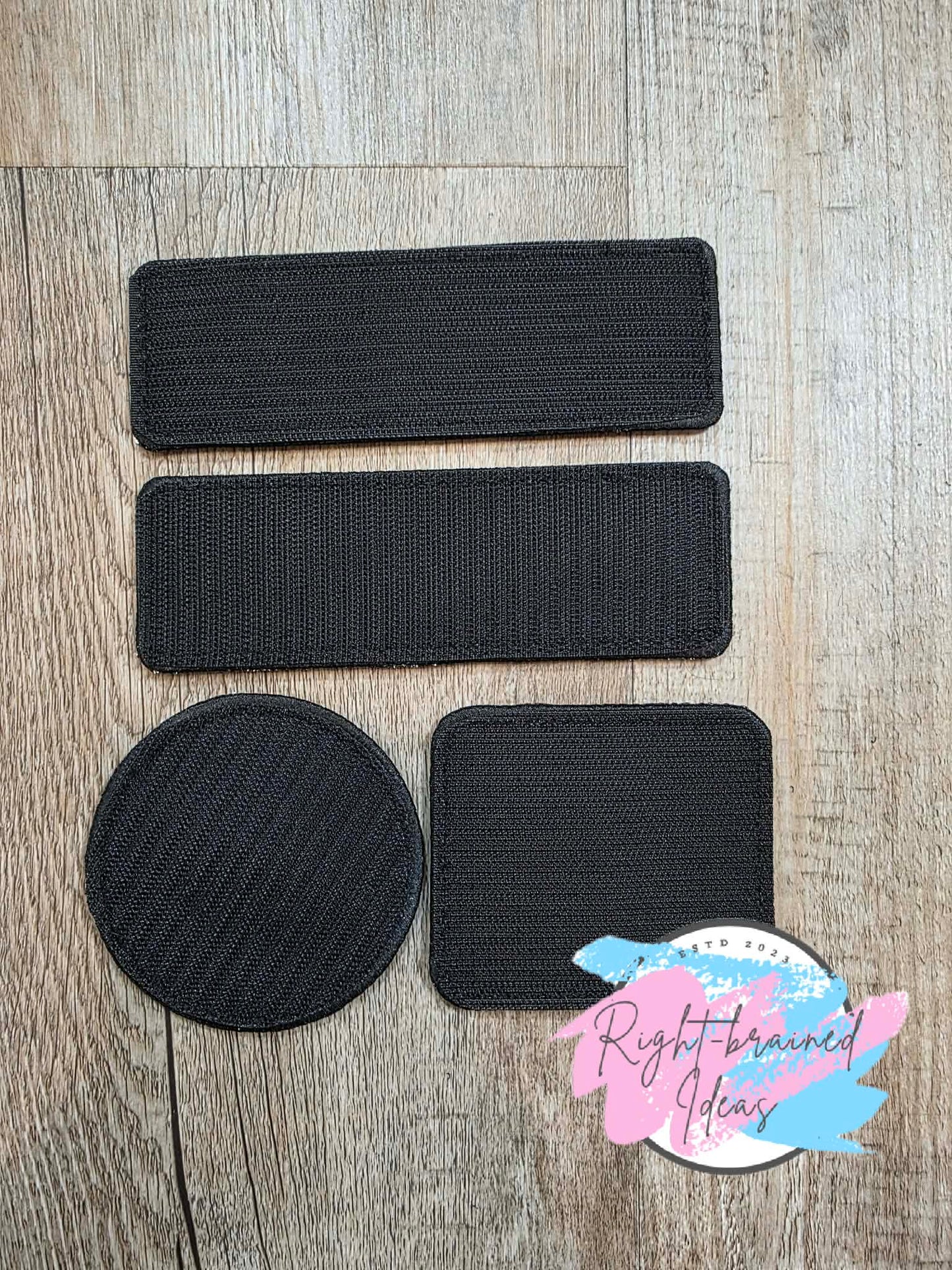 Service Dog Ignore Me White And Black On Sparkle Purple Holographic Vinyl Four-piece Patch Set