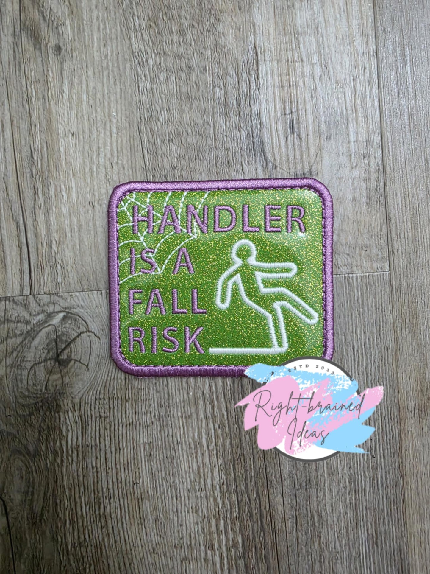 In Training Creepy Crawley Inspired Purple and Glow-in-the-Dark White on Sparkle Lime Green Vinyl Five-piece Patch Set