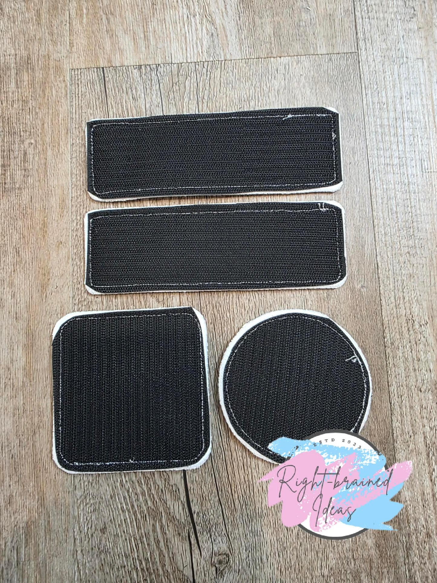 Frosted And Sweet Conversation Heart Inspired In Training Multi-colored On Sparkle White Vinyl Five-piece Patch and Leash Wrap Set