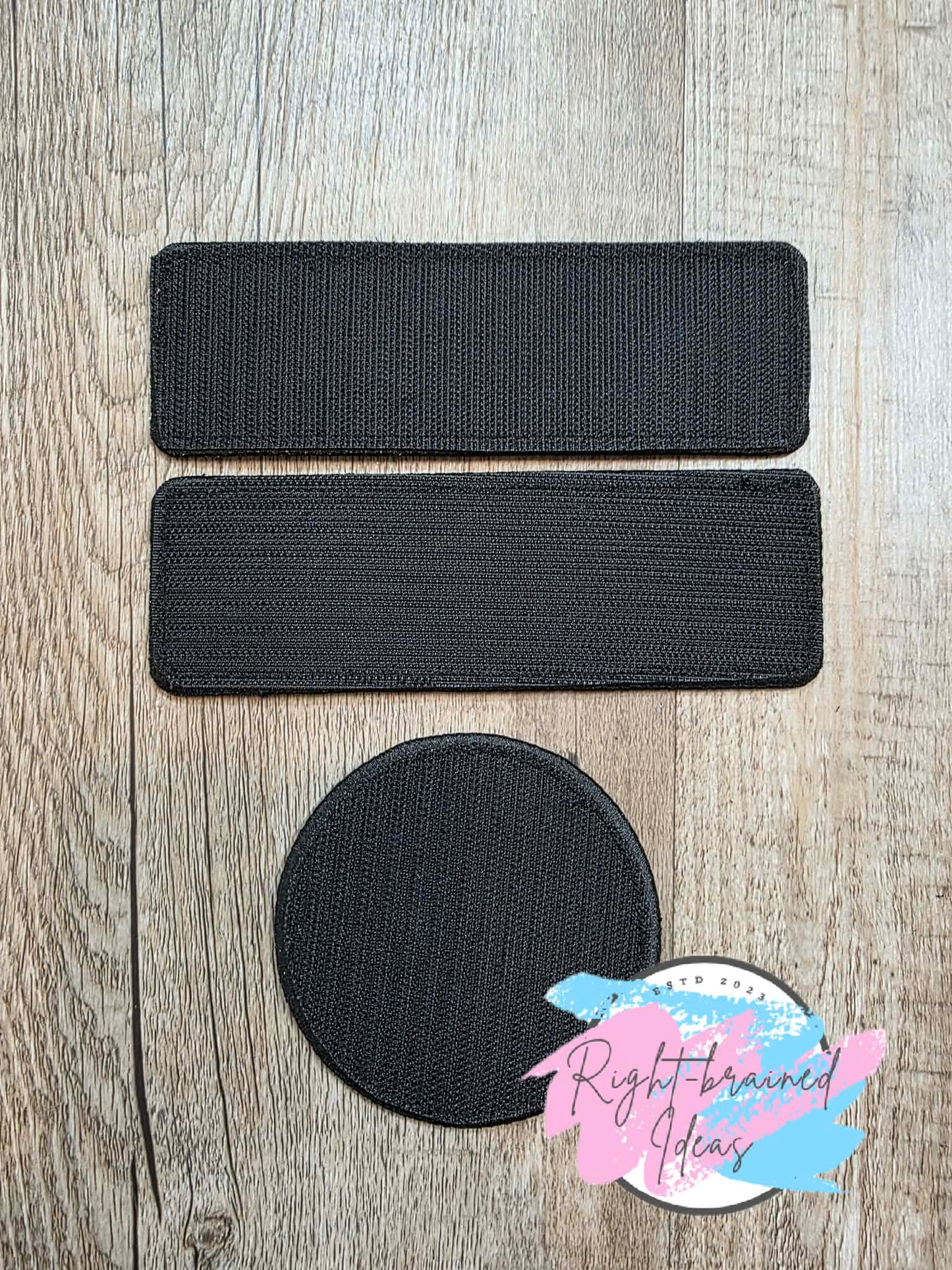 Service Dog Ignore Me Black And White On Light Blue Ottertex Canvas Four-piece Patch And Patch Tab Set