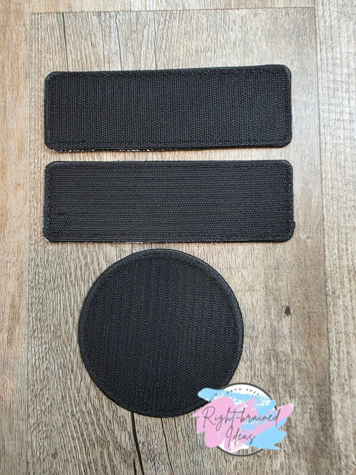 *Minor Flaw - Cosmetic* Service Dog Ignore Me White And Black On Sparkle Purple Holographic Vinyl Three-piece Patch Set