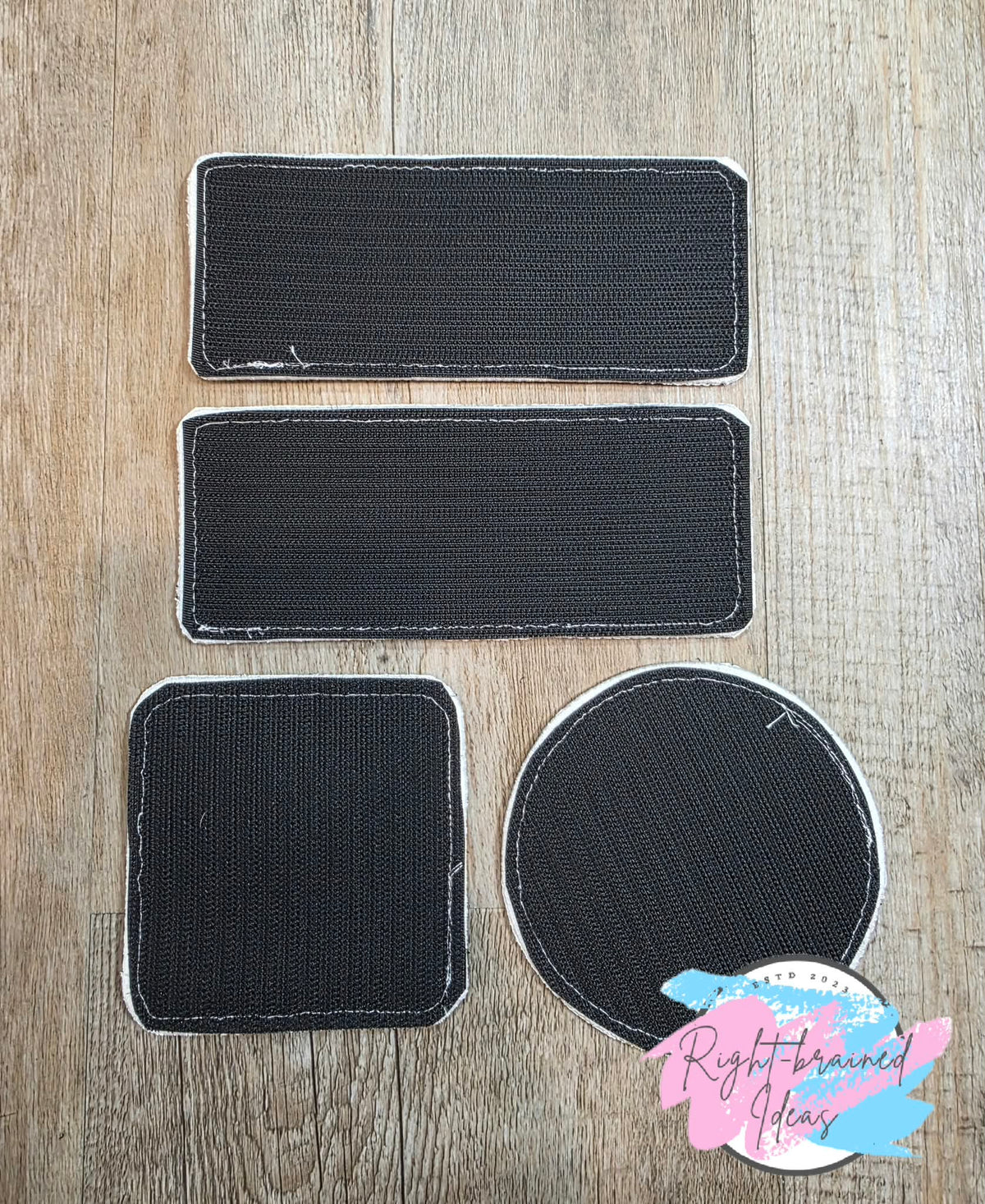 Peppermint Inspired Oversized Service Dog Red And Green On Sparkle White Vinyl Five-piece Patch And Leash Wrap Set