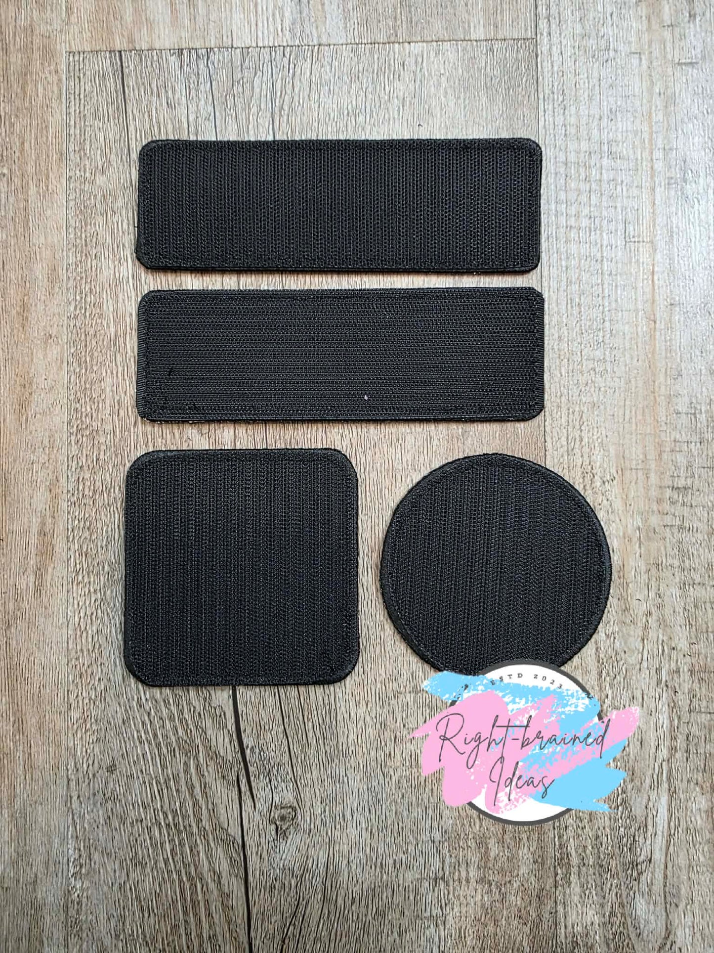 Service Dog Do Not Distract Black And White On Sparkle Pink Holographic Vinyl Five-piece Patch and Leash Wrap Set