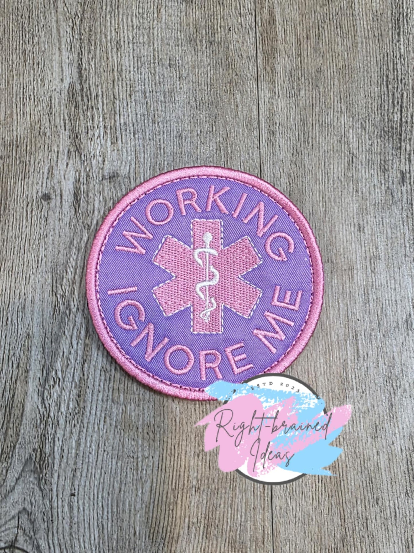 Service Dog Diabetic Alert Ballerina Pink On Lavender Light-weight High Performance Twill Five-piece Patch And Patch Tab Set