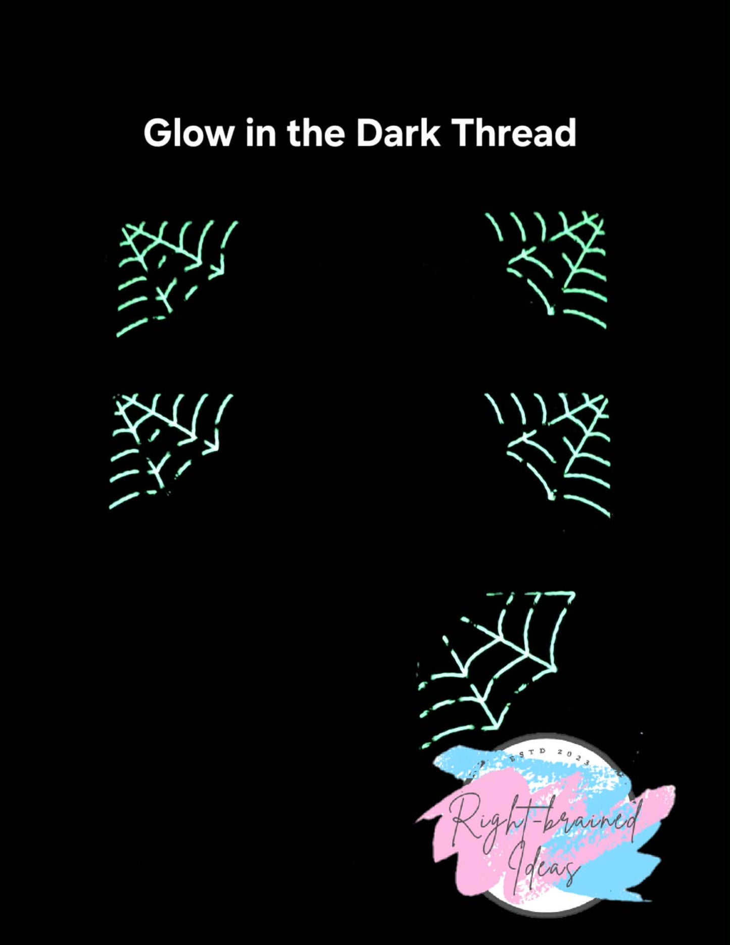 Do Not Pet Creepy Crawley Inspired Purple, Black and Glow-in-the-Dark White on Sparkle Lime Green Vinyl Four-piece Patch Set