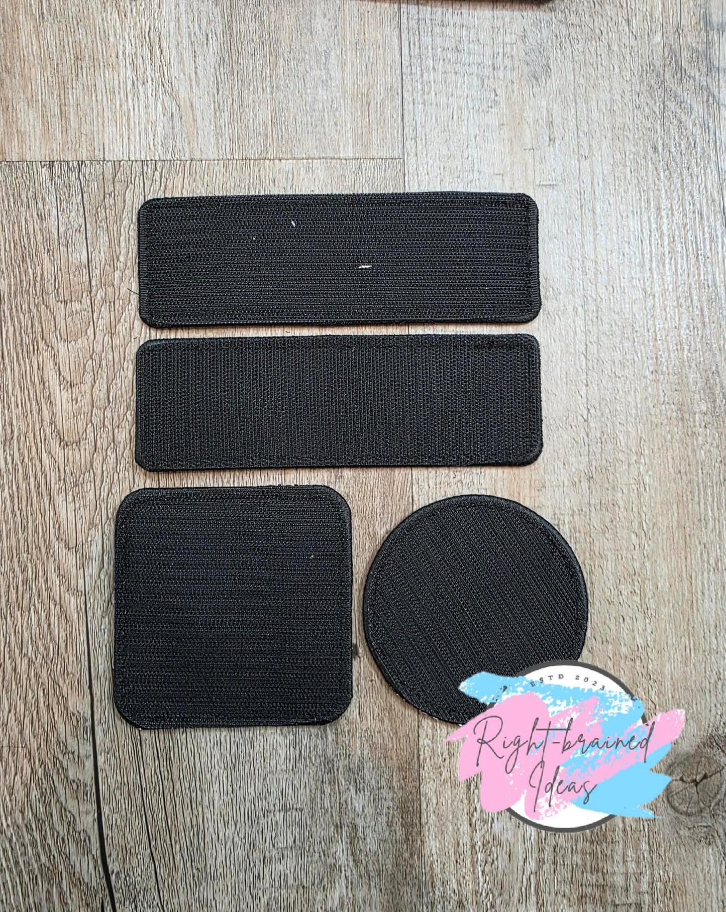 Service Dog Do Not Pet Black And White On Sparkle Purple Holographic Vinyl Five-piece Patch And Leash Wrap Set