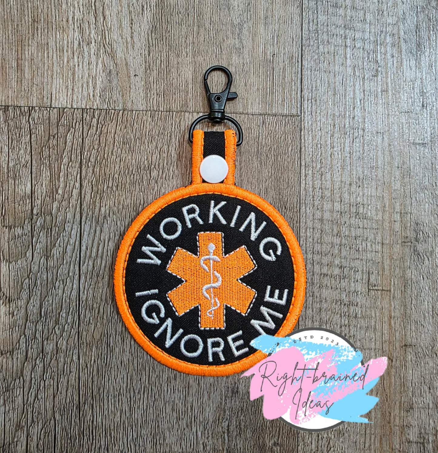 Service Dog Do Not Pet Neon Orange And White On Lightweight High Performance Black Twill Five-piece Patch And Patch Tab Set