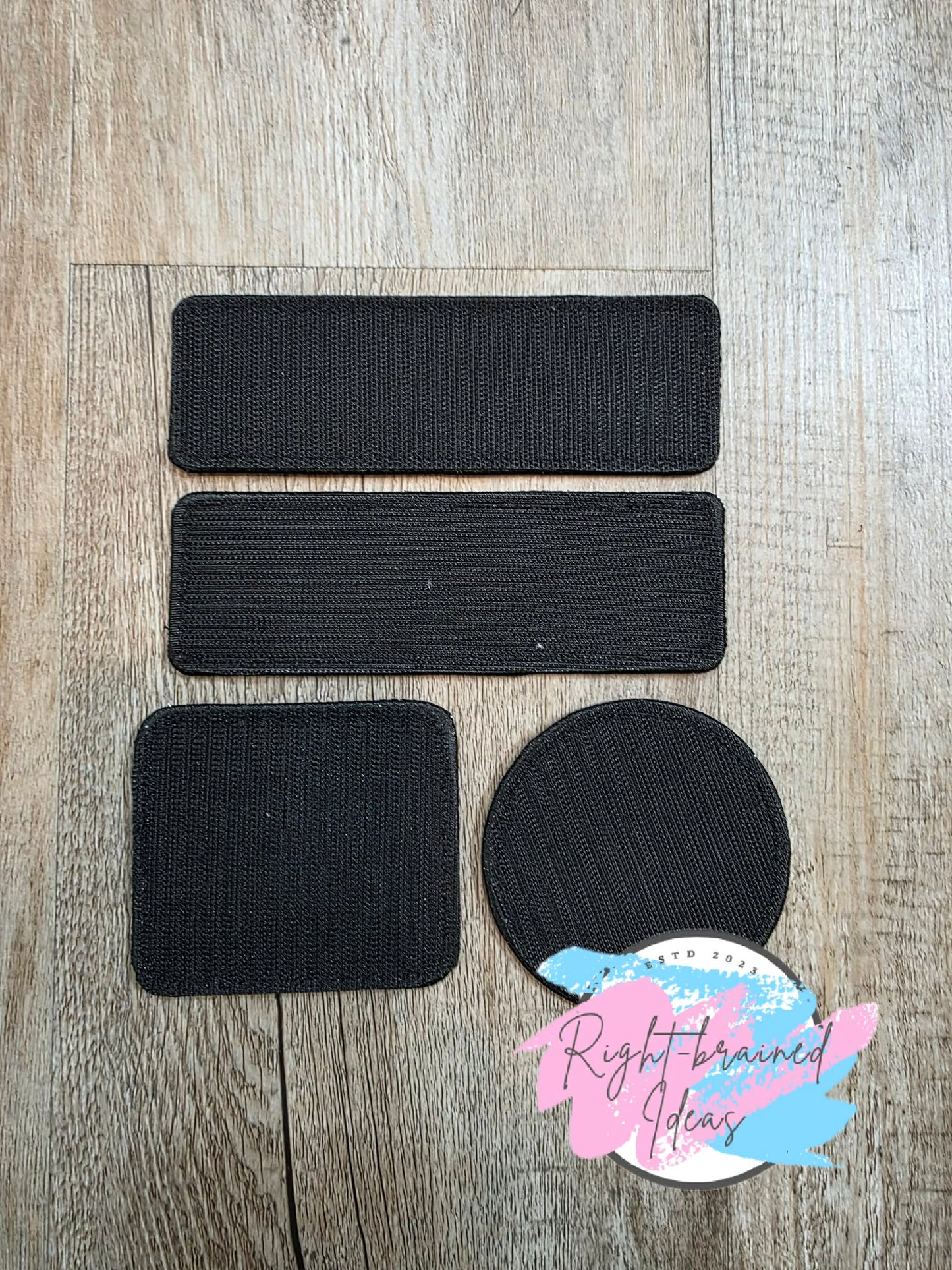 Service Dog Handler Is A Fall Risk Teal And Black On Sparkle Silver Holographic Vinyl Four-piece Patch Set