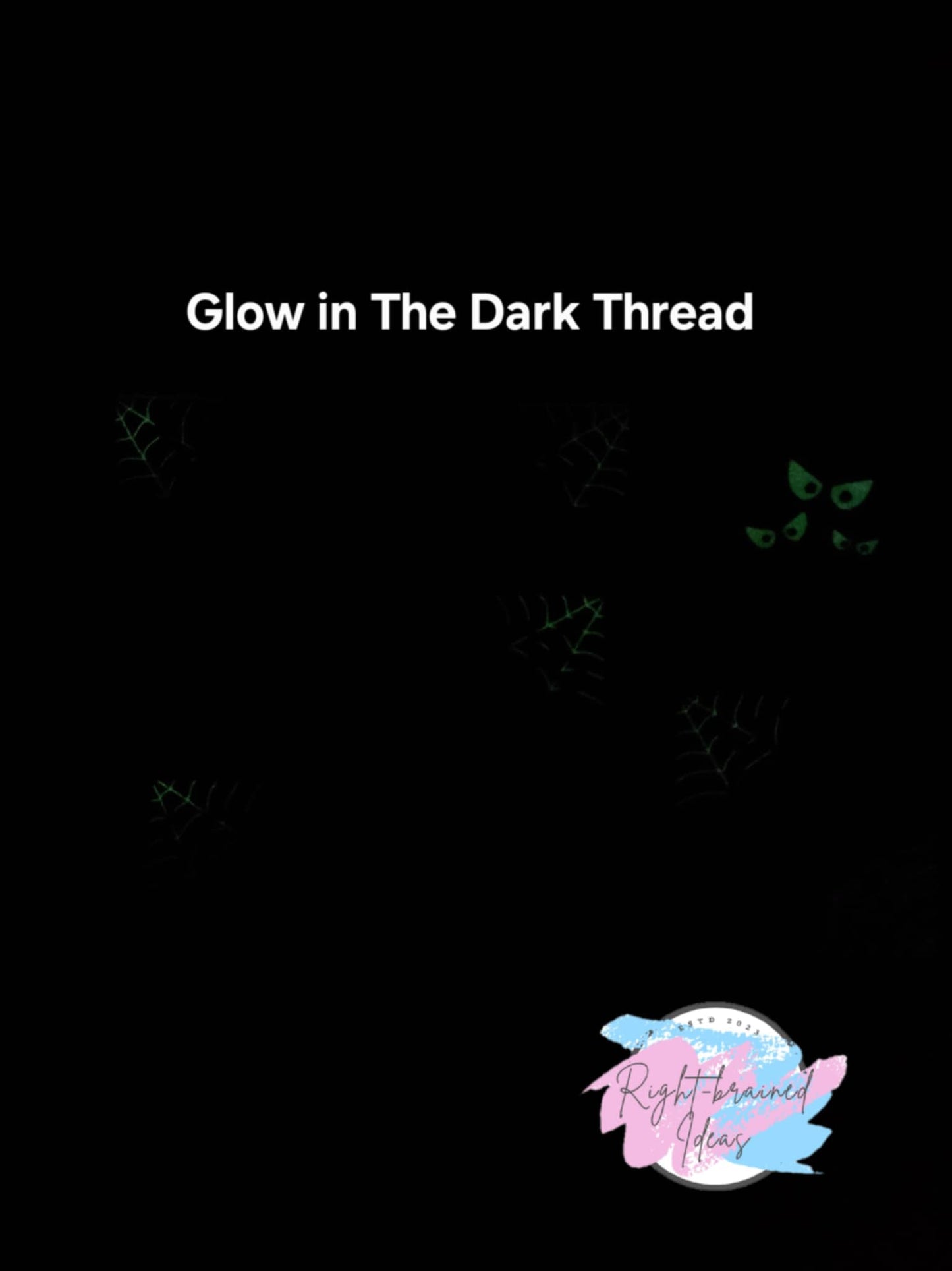 Service Dog Creepy Crawley Inspired Purple, Black and Glow-in-the-Dark White on Sparkle Lime Green Vinyl Five-piece Patch Set