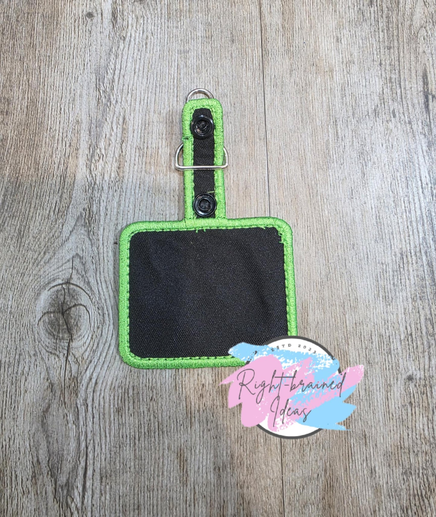 *Minor Cosmetic Flaw* Neon Green And Neon Pink On Black Twill Patch Tab