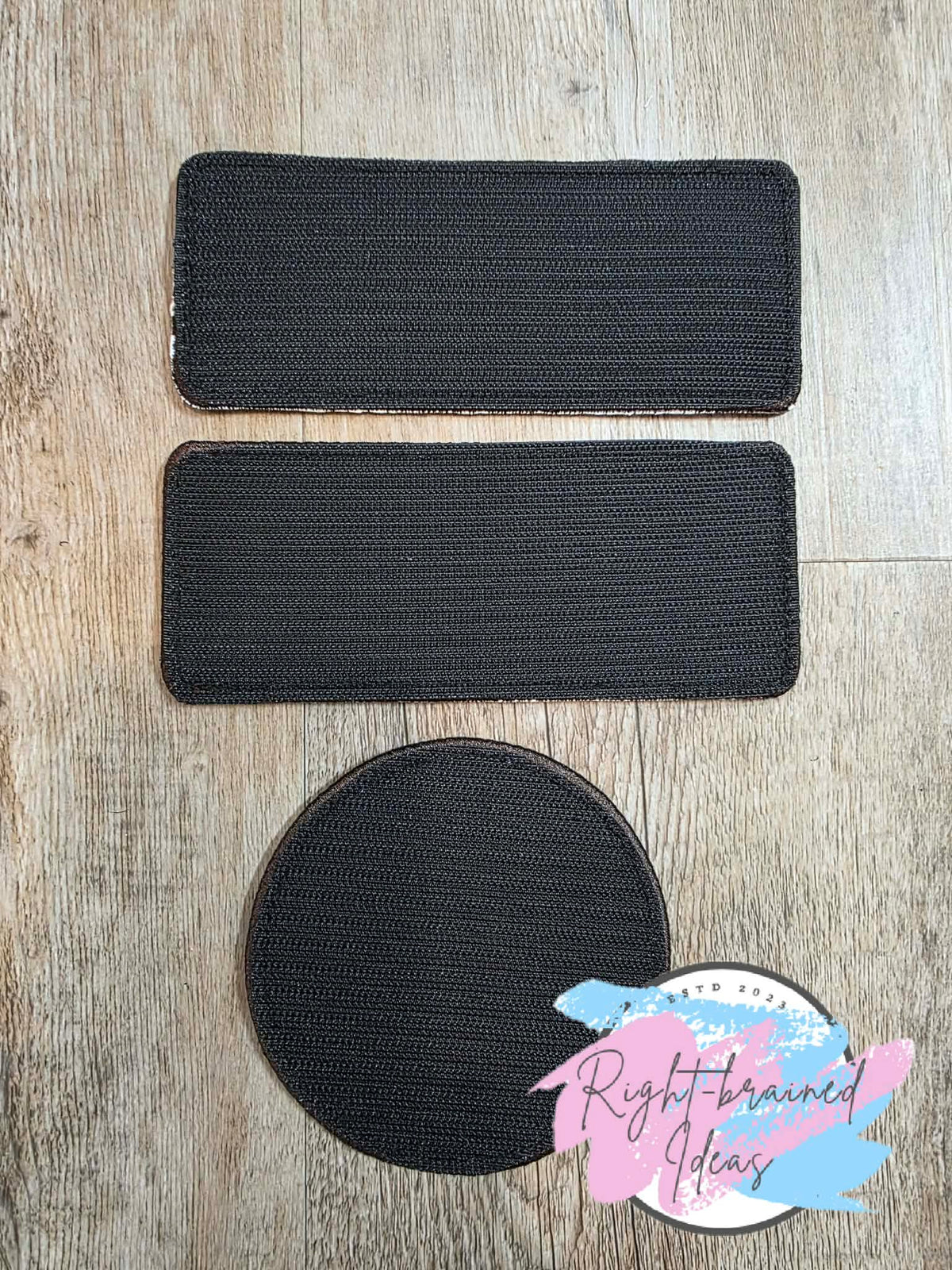 Sunflower Inspired Teal, Orange, Yellow And Brown On Brown Ottertex Canvas Four-piece Oversized Patch And Patch Tab Set