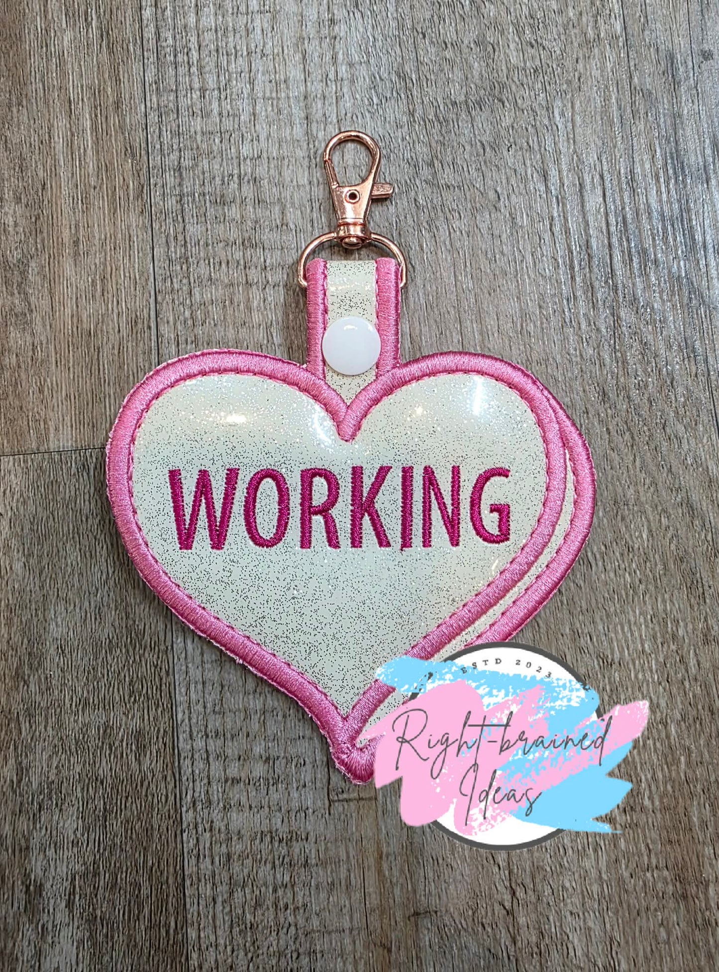 Service Dog Do Not Pet Ballerina Pink And Fuchsia On Sparkle White Vinyl Three-piece Patch And Patch Tab Set