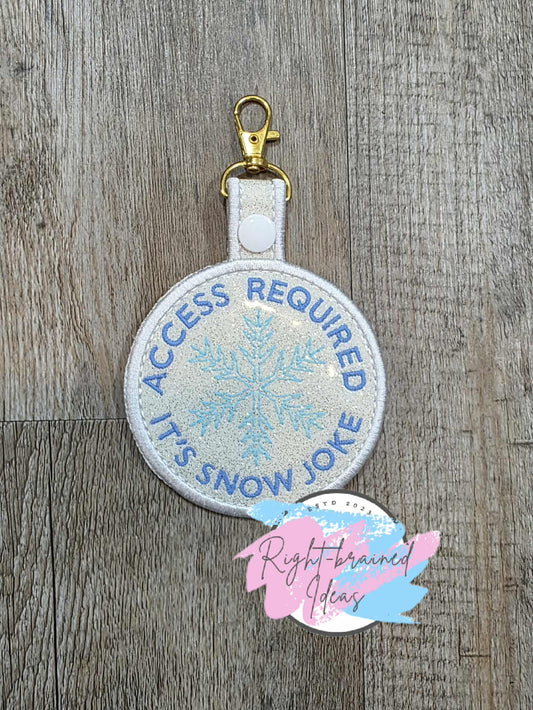 *Minor Cosmetic Flaw* Access Required Flat Matt Periwinkle/Light Blue On Sparkle White Vinyl Patch Tab