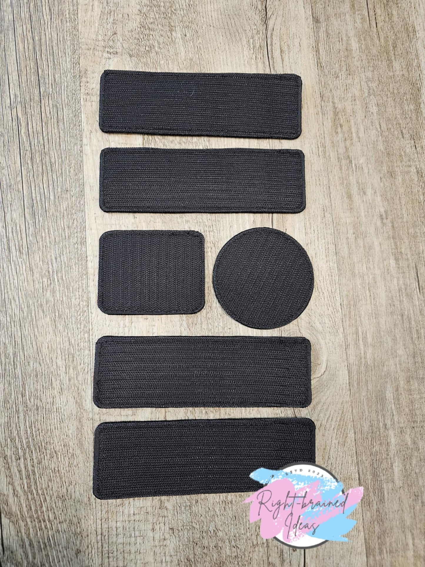 Service Dog, In Training, Ignore Me Grow With Them Black And White On Red Canvas Six-piece Patch Set Faint Alert