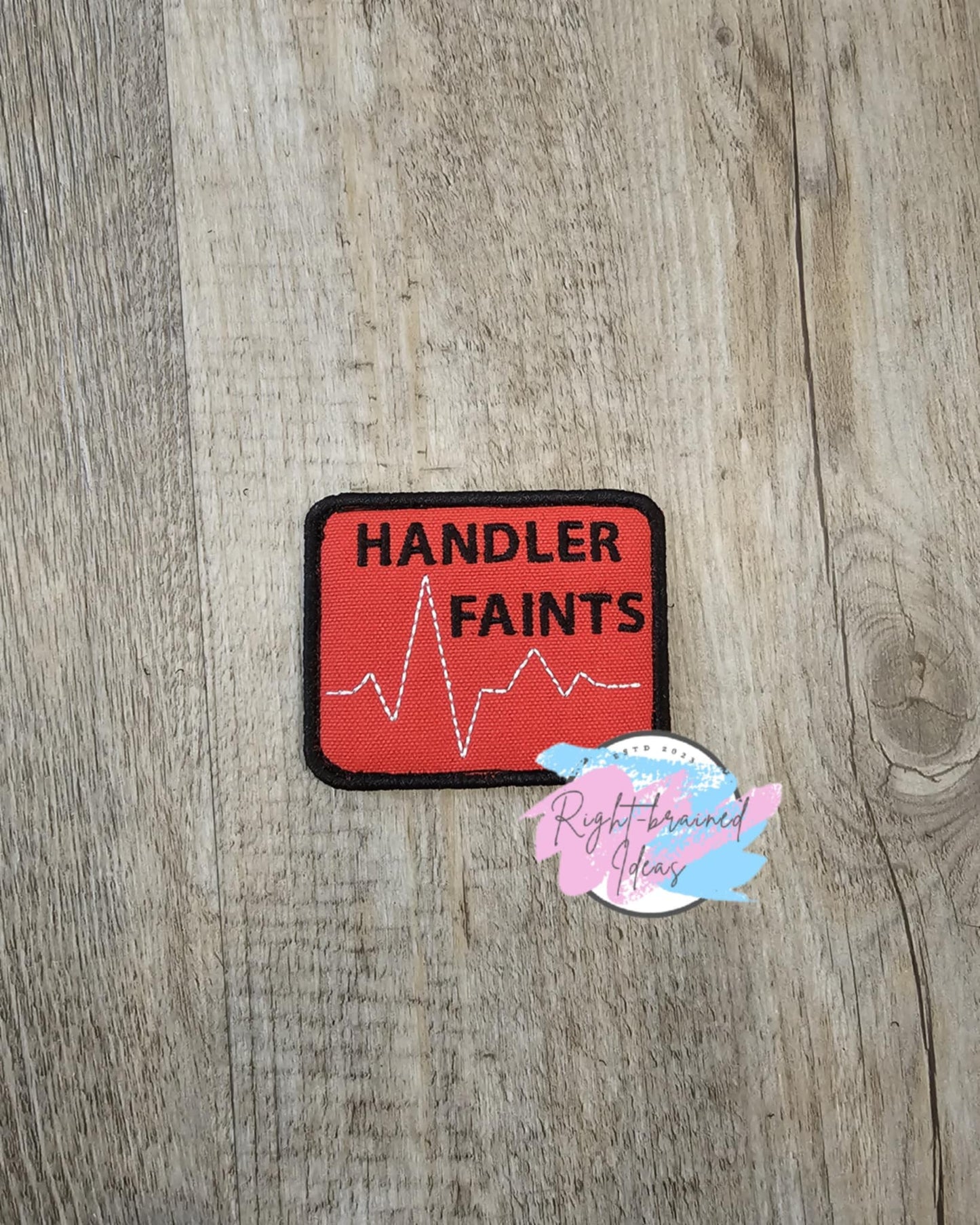 Service Dog, In Training, Ignore Me Grow With Them Black And White On Red Canvas Six-piece Patch Set Faint Alert