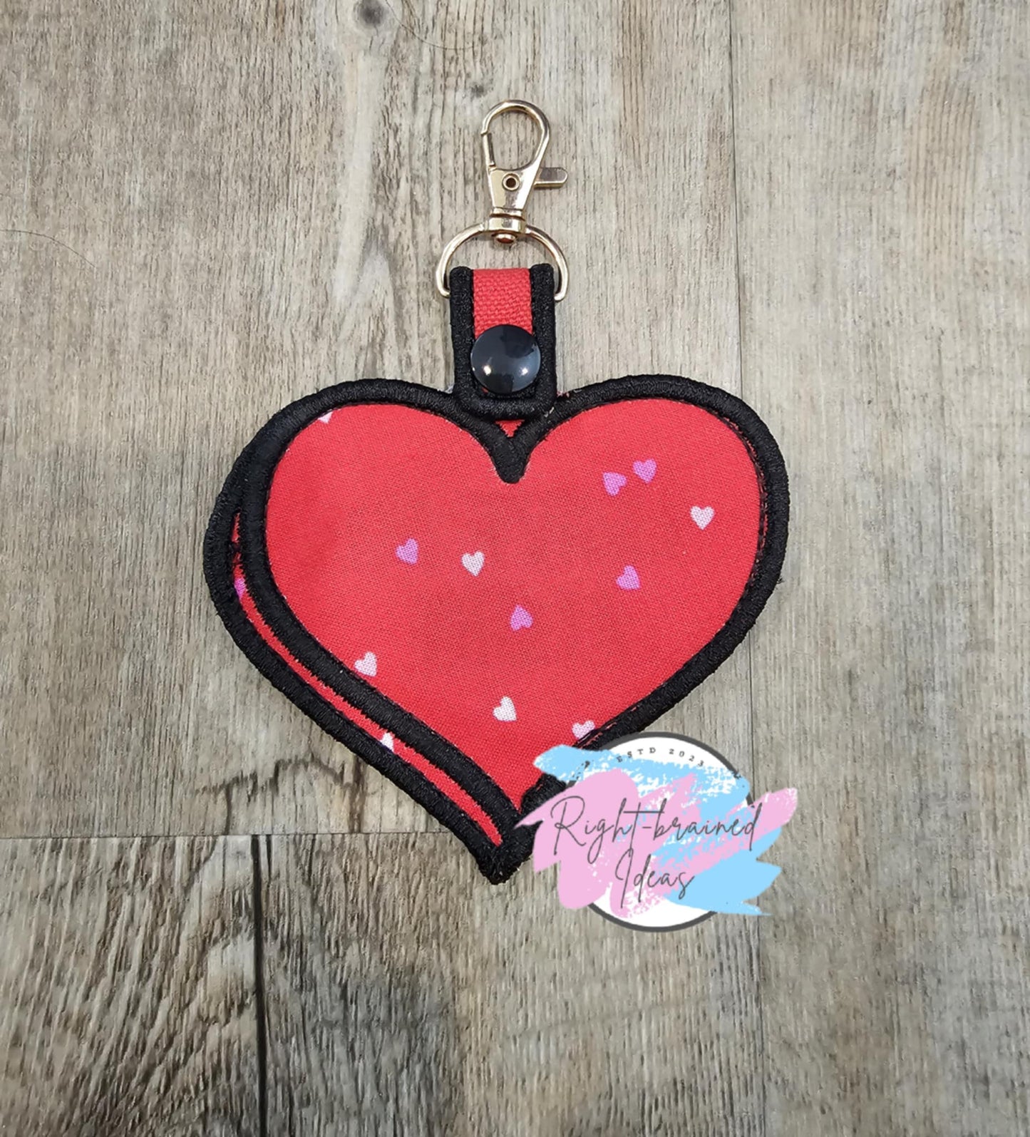 Leave Me Alone Black on Red Valentine's Day Themed Conversation Heart Inspired Heart-shaped Patch Tab