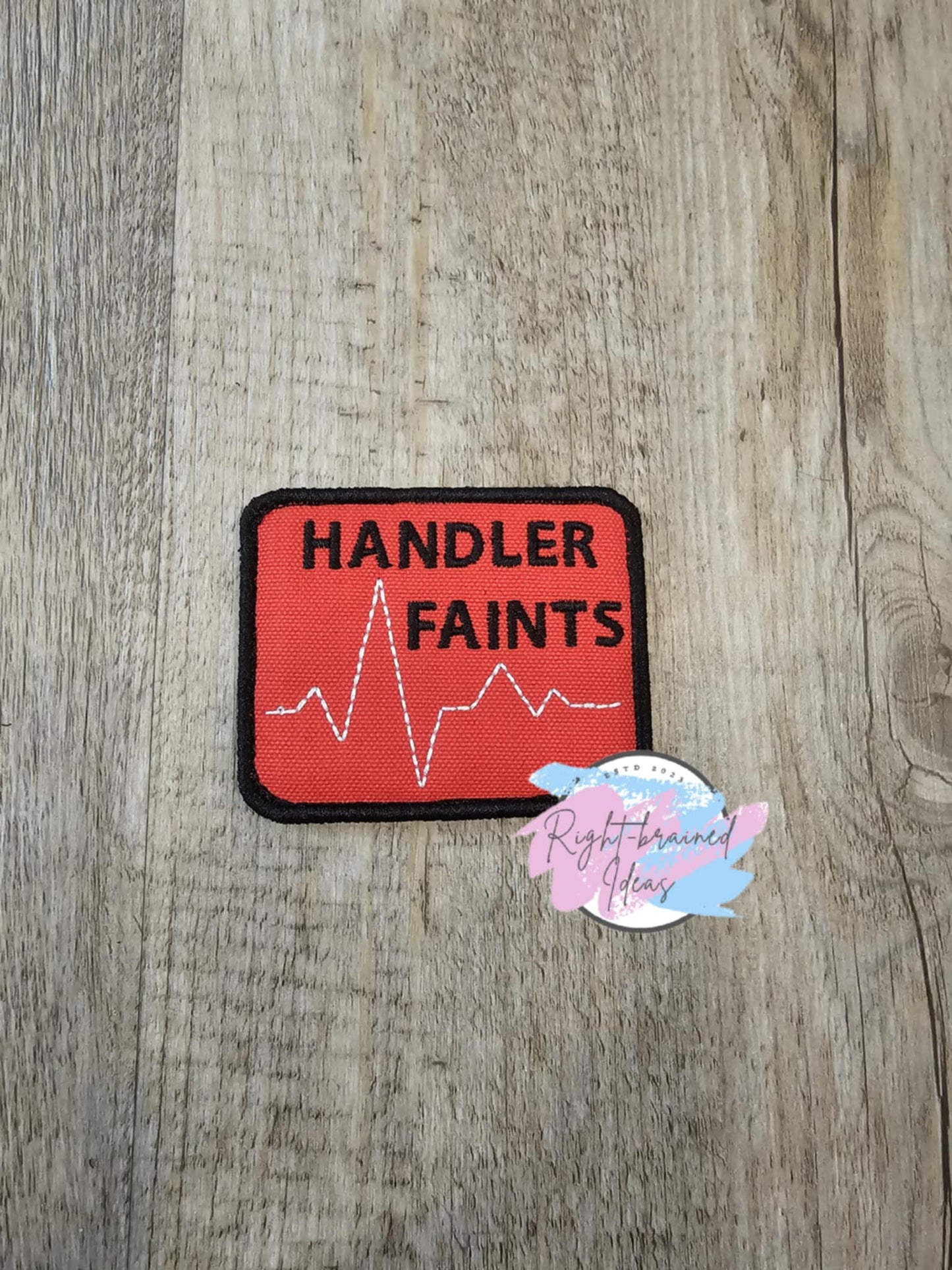 Service Dog, Do Not Pet Black on Red Canvas Four-piece Dog Gear Patch Set