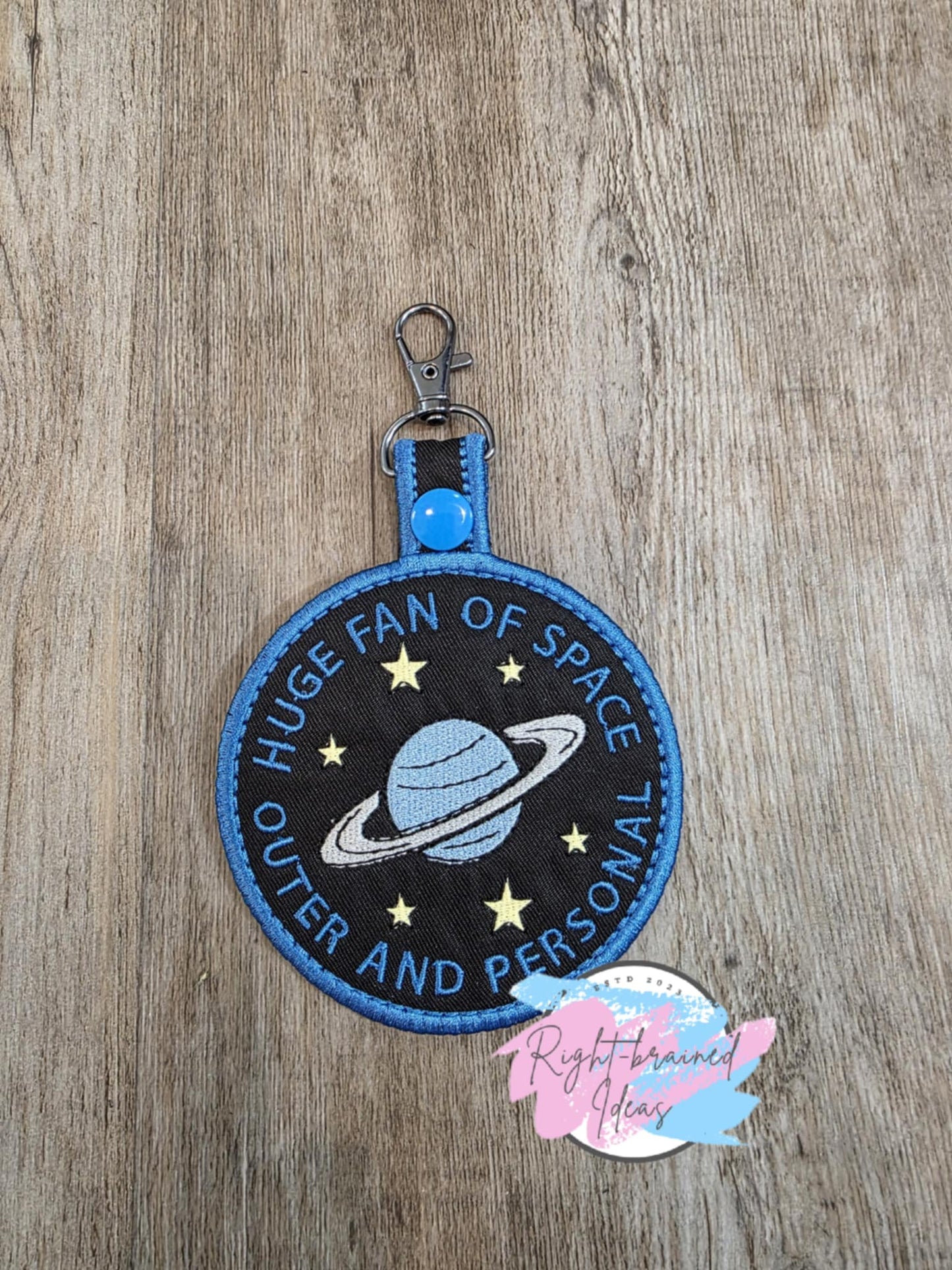 Service Dog, Give Us Space Blue on Black Five-piece Patch and Tab Set