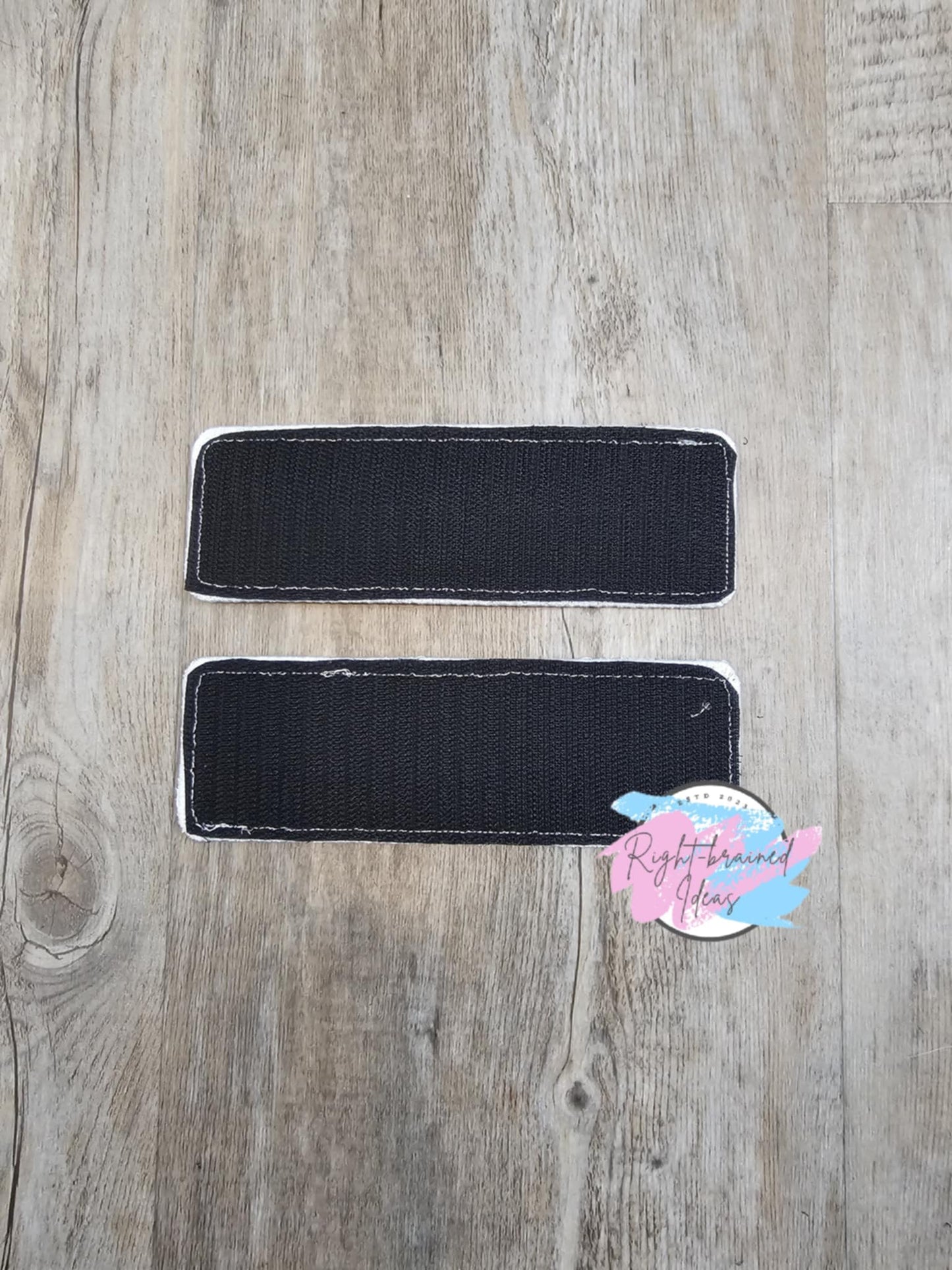 Service Dog White on Holographic Green Three-piece Patch and Patch Tab Set