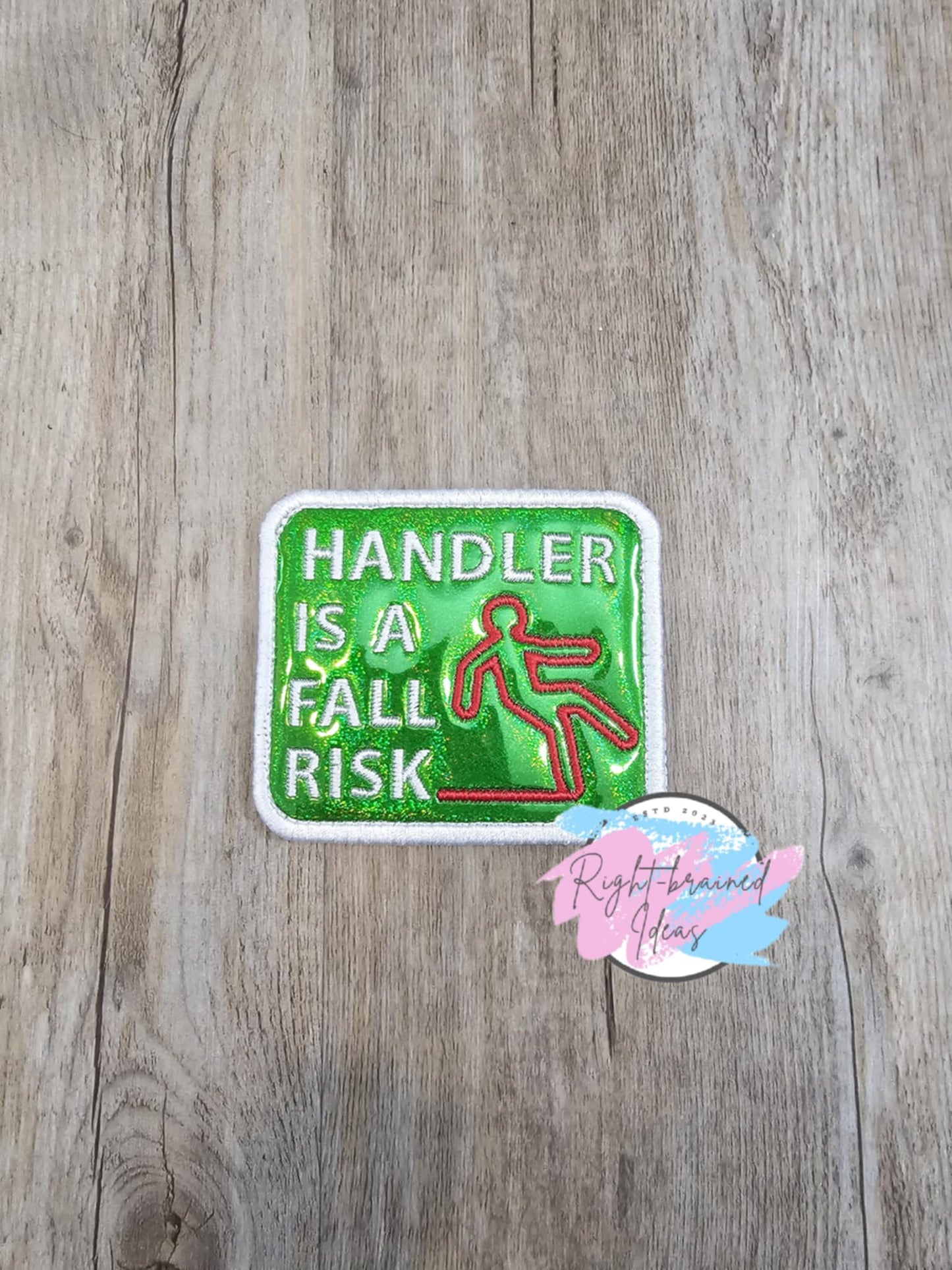 Medical Alert White on Holographic Green Four-piece Patch Set Holographic Sparkle Vinyl