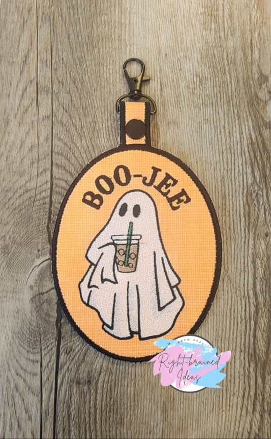 Boo-Jee Orange Canvas Patch Tab